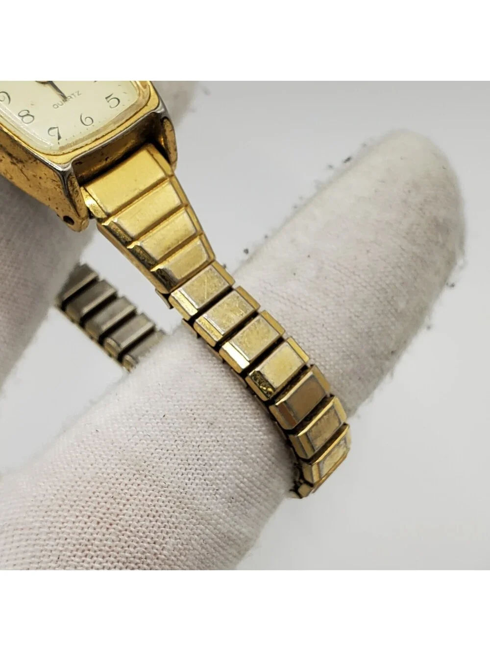 Vintage Timex K Cell Pusher Watch Womens Gold Tone For Parts Or Repair